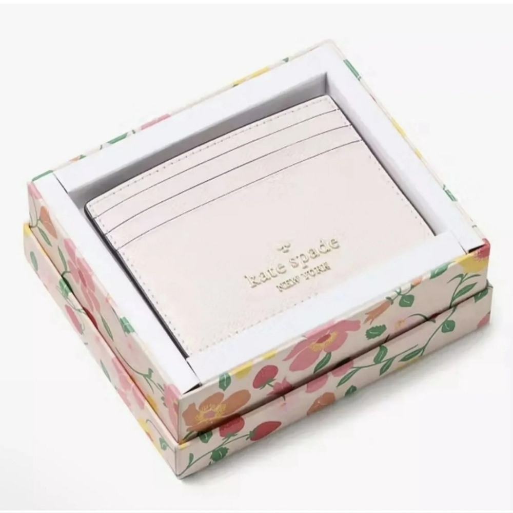 KATE SPADE NEW YORK Madison Card Holder light rose pink Leather Gift NWT, NIB